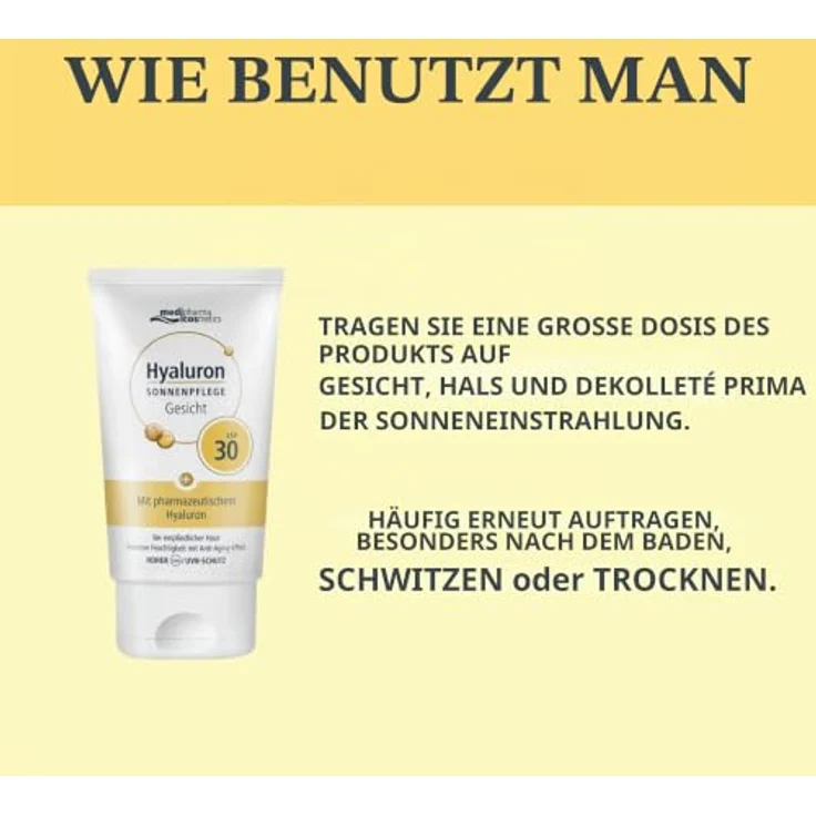 Dr. Theiss HYALURON SONNENPFLEGE Gesicht Creme LSF 30, 50 ml mit intensivem Feuchtigkeitskick – Bild 5