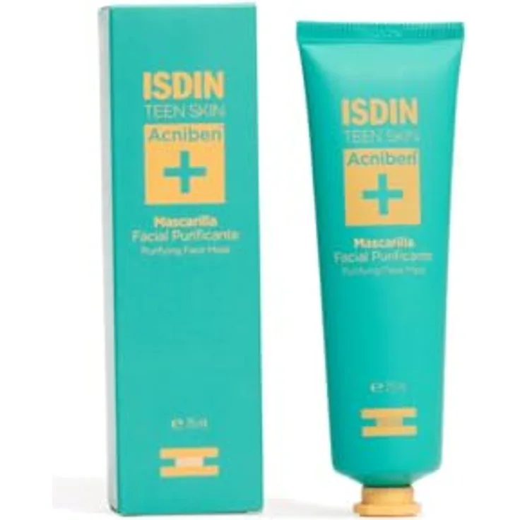 ISDIN Acniben Reinigende Gesichtsmaske (75 ml) | Porentiefe Reinigung und Talgregulierung