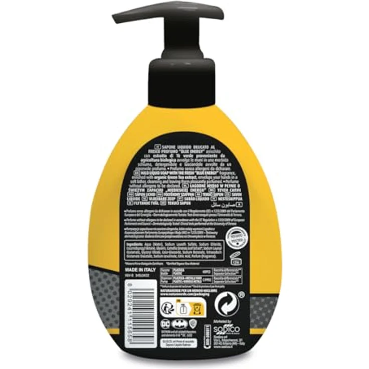 Naturaverde | Kids - Warner Bros Batman Flüssigseife für Kinder, Kinderseife mit grünem Tee-Extrakt, Bio-Handseife, 250 ml – Bild 2