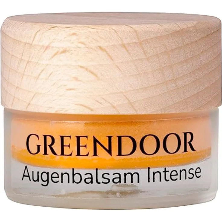 GREENDOOR Augenbalsam Intense, glättet Fältchen natürlich, Naturkosmetik Augen-Creme gegen Falten und Augenringe, BIO Hagebutte und BIO Argan-Öl, Auge 15 ml