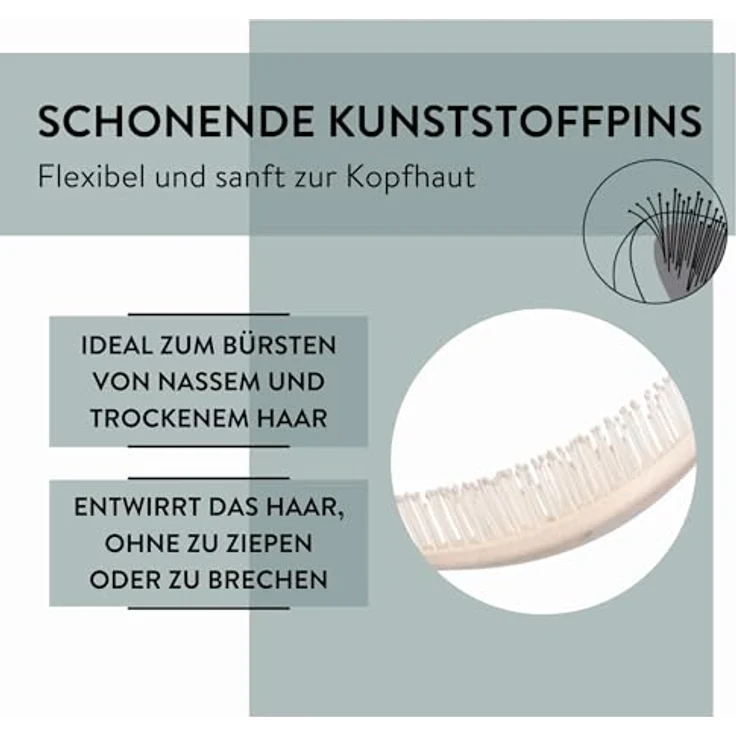 PARSA Beauty Haarbürste Spiralhaarbürste aus Weizenstroh, Natürlicher Materialmix aus Weizenstroh und Kunststoff – Bild 4