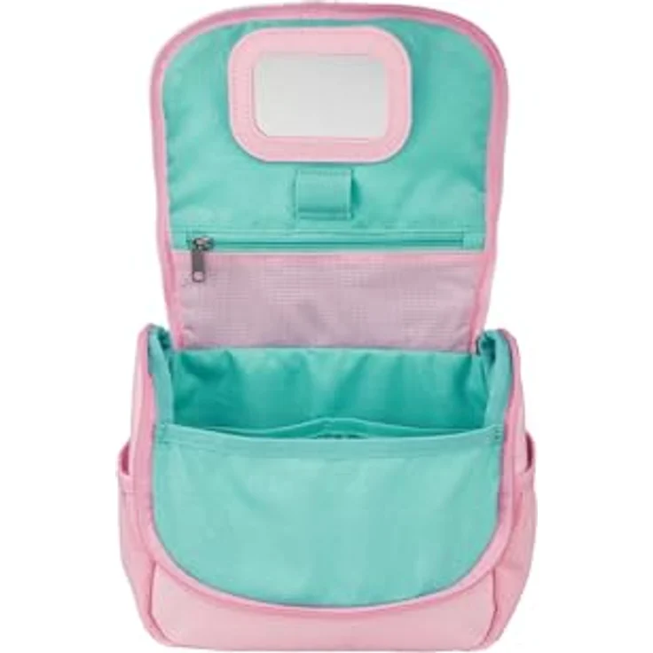 Affenzahn Necessaire Toilettentasche, Pink, 2 l mit gestickten Details, kleinem Haken und recyceltem Material – Bild 7