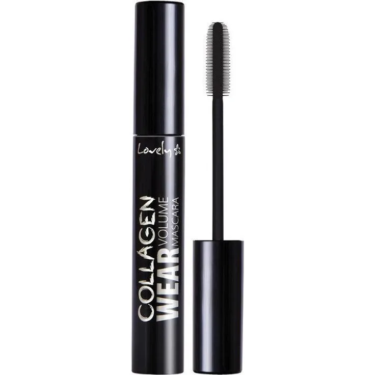 Lovely Exquisite Volumen- und Verlängerungs-Mascara mit Kollagen, Schwarz, 8g
