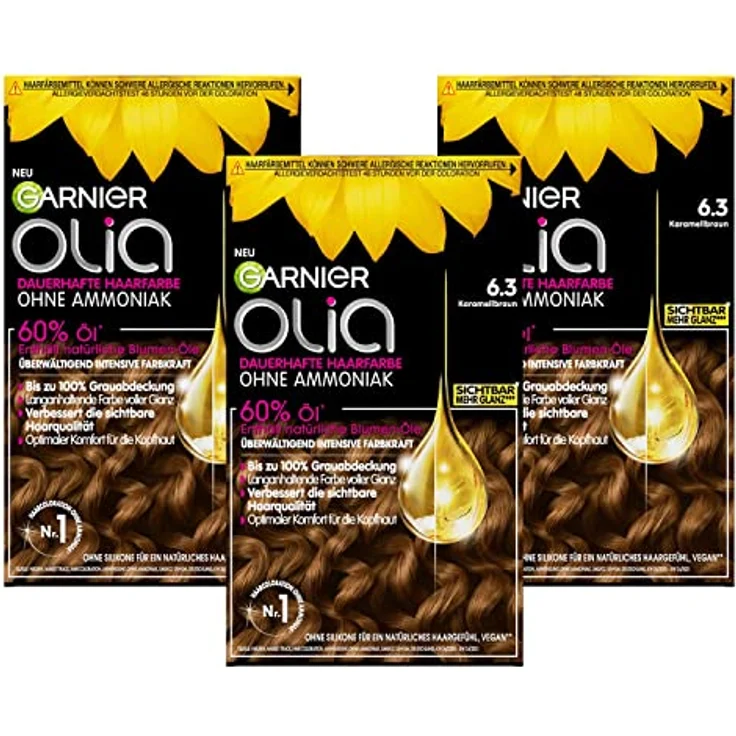 Garnier Olia Intensivcoloration Haarfarbe 6.3 – Bild 1