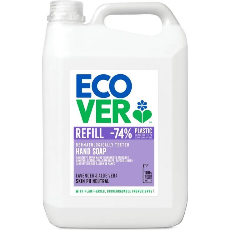 Ecover Handseife Lavendel & Aloe, biologisch abbaubare Handseife im 5l Kanister