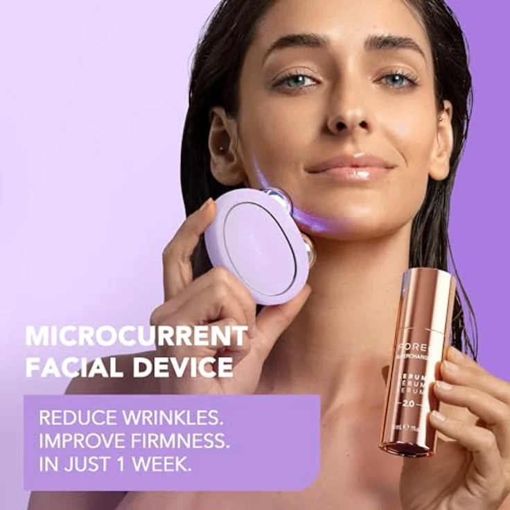 FOREO BEAR 2 Gesichtsmassagegerät mit Mikrostrom, Anti-Aging & Face Lifting, 4 Mikroström-Einstellungen, Lavendel – Bild 2