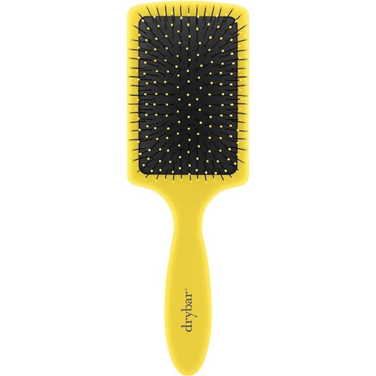 Drybar The Lemon Bar Paddle Brush, Flachbürste mit flexiblen Nylonborsten, gelb schwarz, für nasses und trockenes Haar