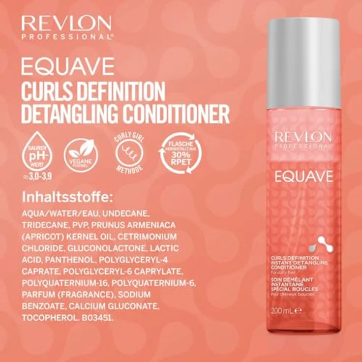 Revlon Professional Equave Curls Definition professioneller, entwirrender Zwei-Phasen Conditioner für lockiges Haar, 200ml – Bild 4