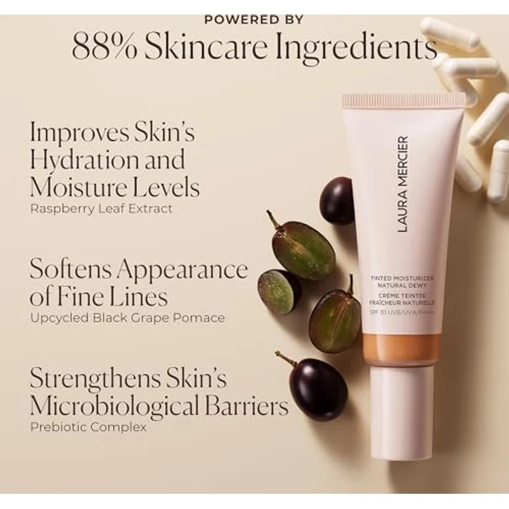 Laura Mercier Tinted Moisturizer Natural Dewy, Creme-Foundation mit LSF 30, 45 ml – Bild 5