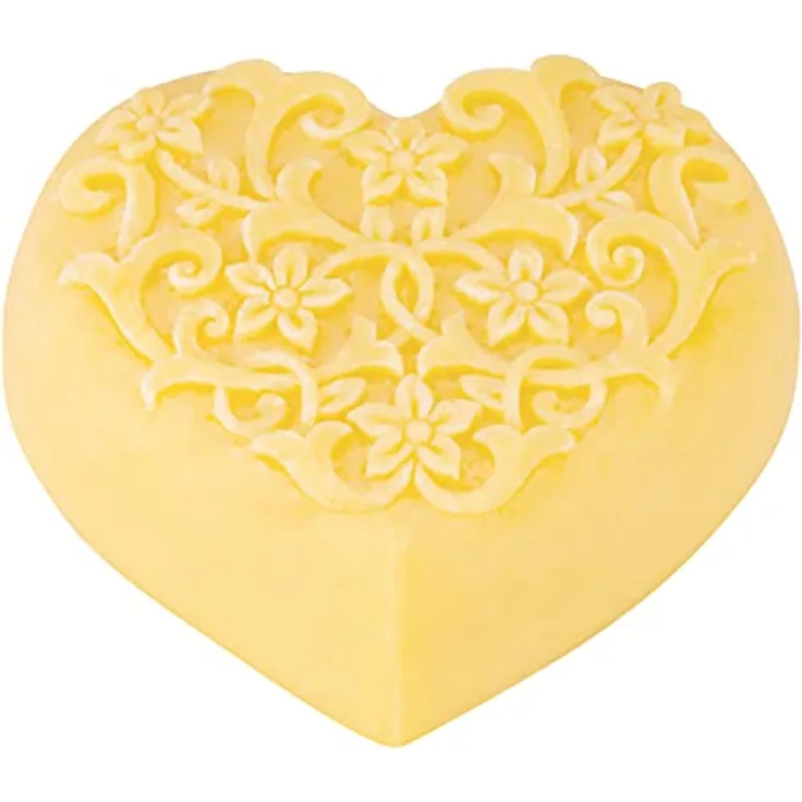 GREENDOOR Bodycremeherz Zitronen-Verbene 80g, Body Butter trockene Haut, Natur Hautpflege, BIO Shea BIO Kakaobutter, feste Bodybutter natürlich ohne Parabene Palmöl, Naturkosmetik Bodymelt, Geschenk