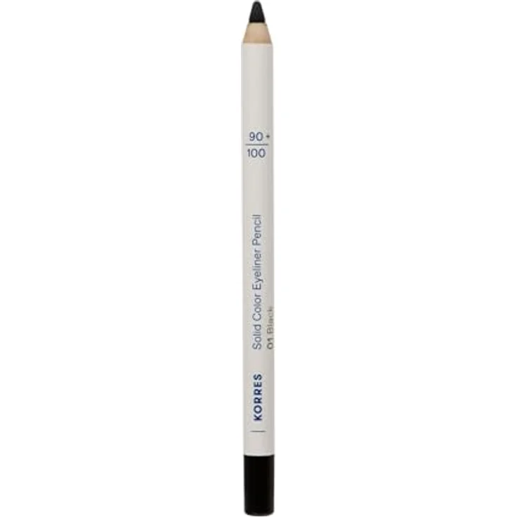 KORRES Solid Color Eyeliner Pencil Black 01, intensive Farbe, cremige Textur, vulkanische Mineralien, langanhaltend, vegan, für empfindliche Augen, 1,2g – Bild 1