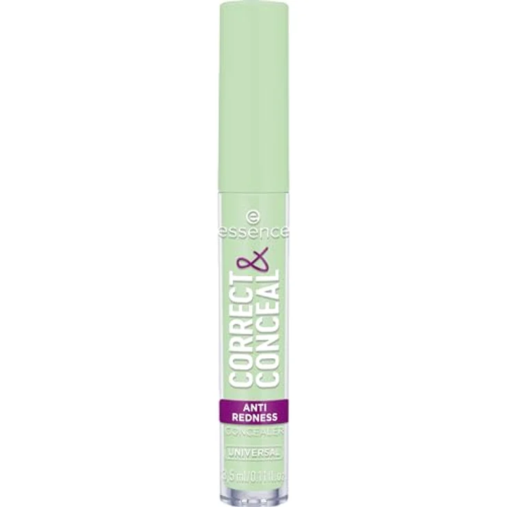essence cosmetics CORRECT & CONCEAL anti redness concealer, Nr. 100, Grün, farbkorrigierend, natürlich, für sensible Haut, vegan, ölfrei, 1er Pack (3.5ml) – Bild 1
