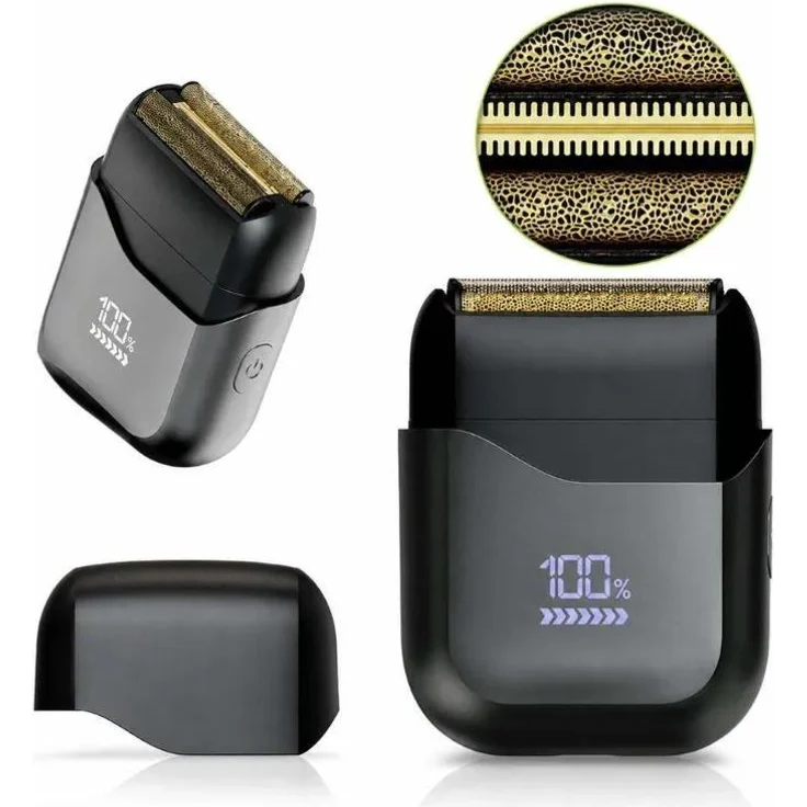 Extralink Folienrasierer für Bart und Kopf, 0 mm, IPX7, 900 mAh, USB-C, Titan-Doppelfolie