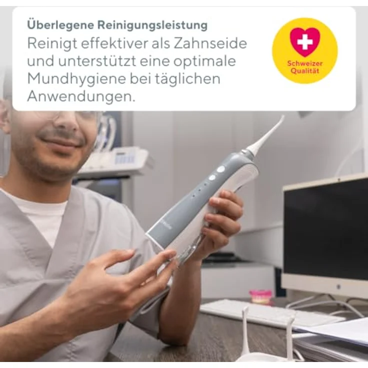 B.WELL TH-912, Orthodontische Düse mit integrierter Bürste, 2er Pack zur gründlichen Reinigung von Zahnspangen und Zahnersatz – Bild 5