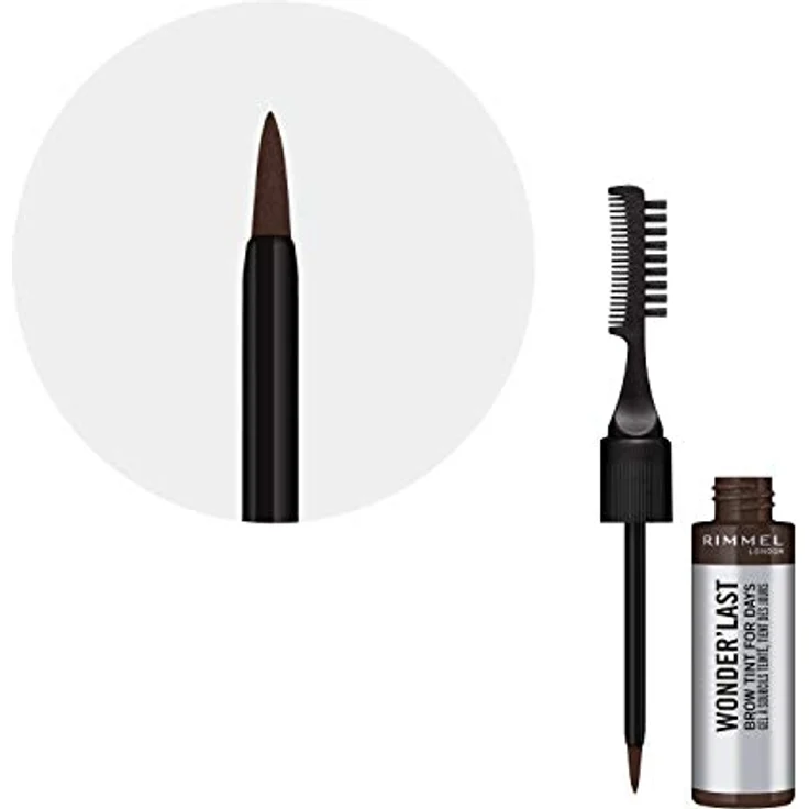 Rimmel Wonder'Last, semipermanente Gel-Augenbrauenfarbe, Farbton 004 Soft Brown, 4.5 ml, langanhaltende Betonung und einfache Anwendung – Bild 8