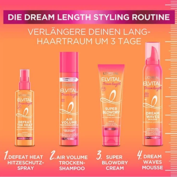 L'Oréal Paris Elvital L´Oréal Paris Elvital Dream Length Hitzeschutzspray 150.0 ml – Bild 7