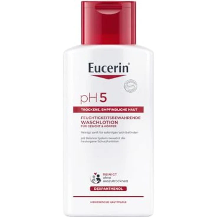 Eucerin Reinigung pH5 Waschlotion Empfindliche Haut Reinigungslotion 200 ml mit reinigender Wirkung – Bild 2