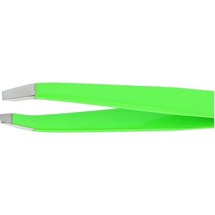 nippes Solingen 709 Pinzette mit abgewinkelter Spitze | Edelstahl Rostfrei | Grün | 9,5 cm Länge | Pinzette Augenbrauen Zupfen | Zur präzisen Haarentfernung | Made in Germany – Bild 3