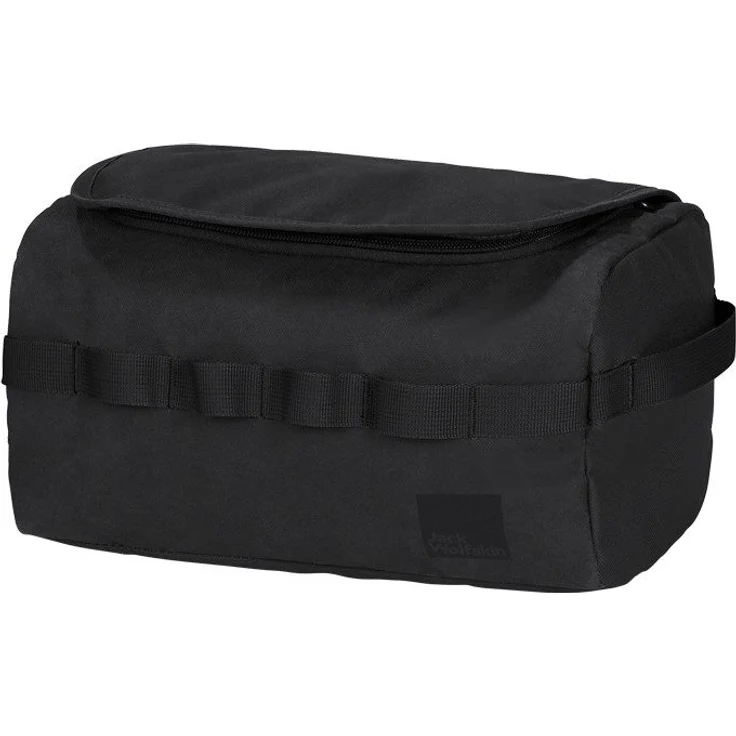 Jack Wolfskin Kulturbeutel KONYA WASHBAG, recyceltes ARMATECH PLUS 600D-Gewebe, abnehmbarer Spiegel, mehrere Fächer, grau – Bild 1