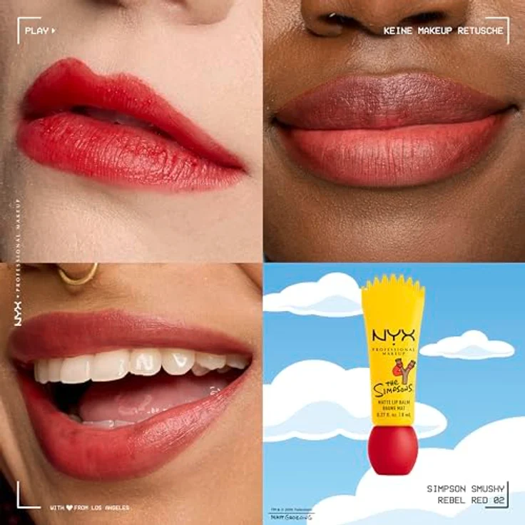 NYX Professional Makeup The Simpsons Smushy, Lippenbalsam mit Matt-Effekt, pflegend, 8 ml – Bild 3