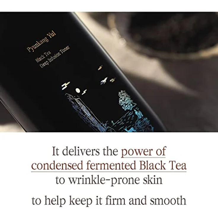 Pyunkang Yul Black Tea Deep Infusion Toner gegen Hautalterung, Feuchtigkeitsspendender Toner zur Pflege feiner Linien und für straffere Gesichtshaut, koreanische Hautpflege 130ml, Hautstraffender Toner mit Kombucha Energy, Peptiden und 5 Hyaluronsäuren – Bild 5