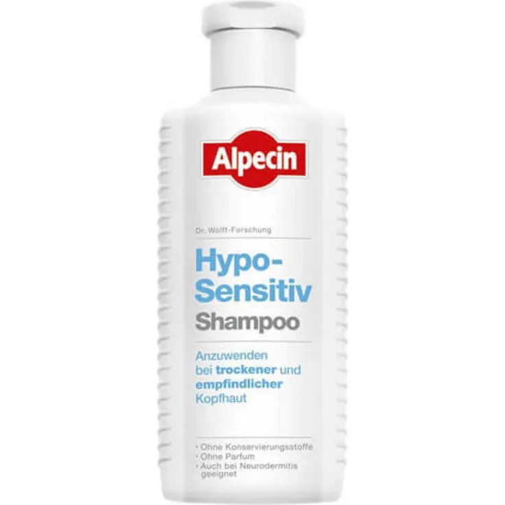Alpecin Hyposensitive Shampoo für trockene und empfindliche Haut, 250 ml, beruhigt und stärkt die Kopfhaut-Barriere