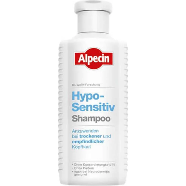 Alpecin Hyposensitive Shampoo für trockene und empfindliche Haut, 250 ml, beruhigt und stärkt die Kopfhaut-Barriere