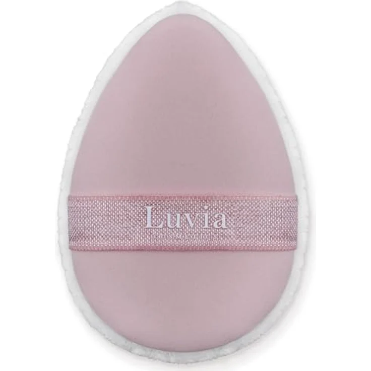 Luvia Cosmetics Powder Puff Set Candy - 2 doppelseitige Puderquasten in Weiß & Rosa, ideal für flüssige & Pudertexturen, mit Silikoneinsatz & wendbarem Gummiband – Bild 2