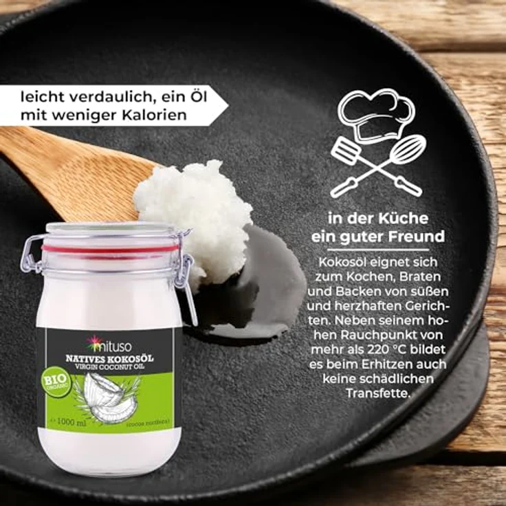 mituso Bio Kokosöl nativ 1000 ml  – Bild 5