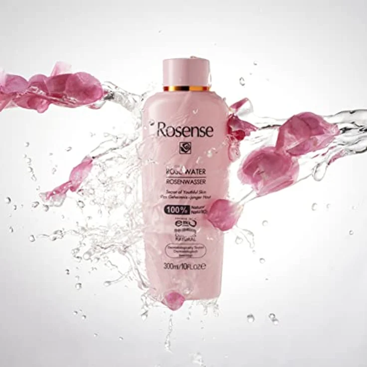 Rosense Pflege Gesichtspflege Rosenwasser 300 ml, für Damen und Herren  – Bild 6