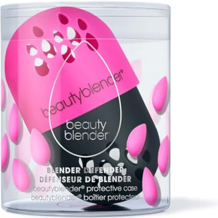 beautyblender Discovery Essentials 3-Piece Set, Make-Up Schwamm mit Blendercleanser Solid und Blender Defender Etui, schwarz/pink – Bild 2