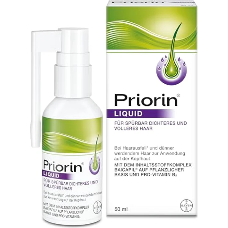 Priorin Liquid, Haarserum gegen Haarausfall, pflanzlich mit Pro Vitamin B5 und Baicapil, für volleres Haar nach 12 Wochen, 50 ml – Bild 1