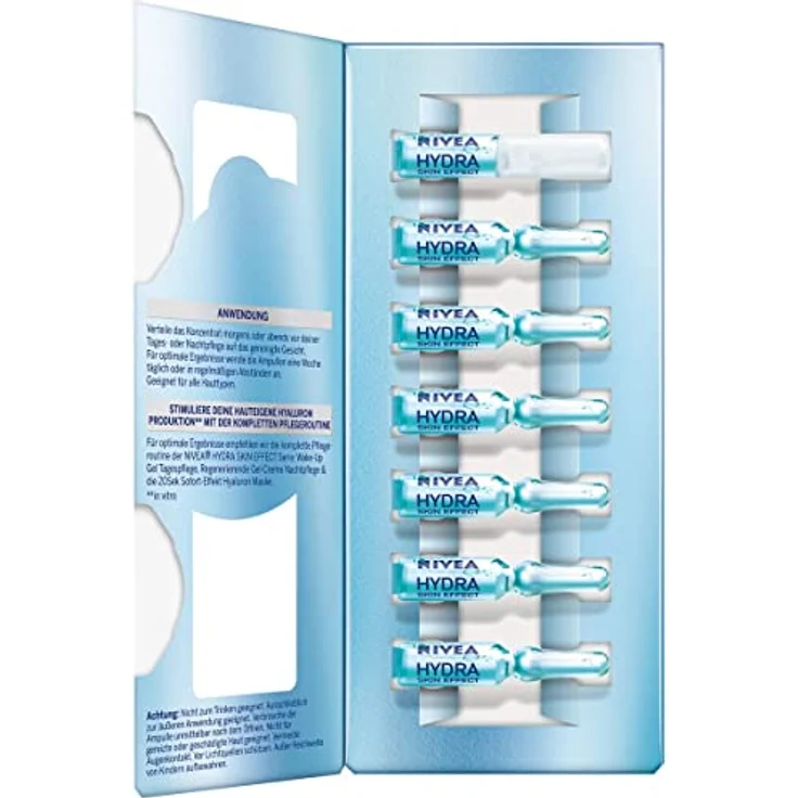 Nivea Hydra Skin Effect 7 Days Ampoule Treatment Feuchtigkeitsspendendes Gesichtsserum in Ampullen 7 ml – Bild 3