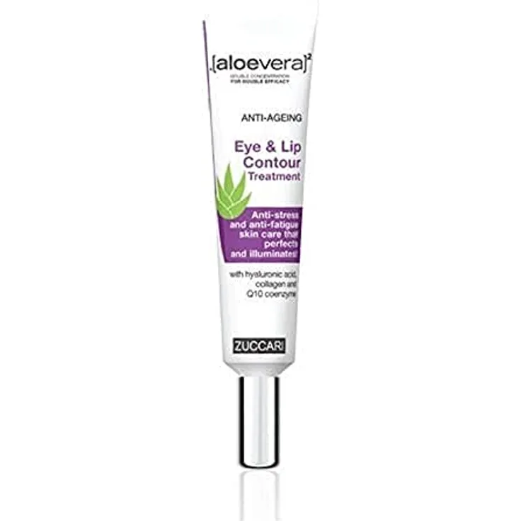 ZUCCARI [aloevera]² - Anti-aging Konturencreme Augen und Lippen, 1er Pack (1 x 18 ml)