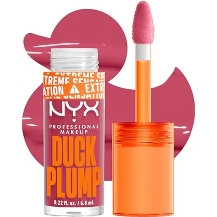 NYX Professional Makeup Duck Plump Lipgloss, veganer Lippen-Lack mit glossy Finish, 7 ml, in 18 Farbvarianten erhältlich