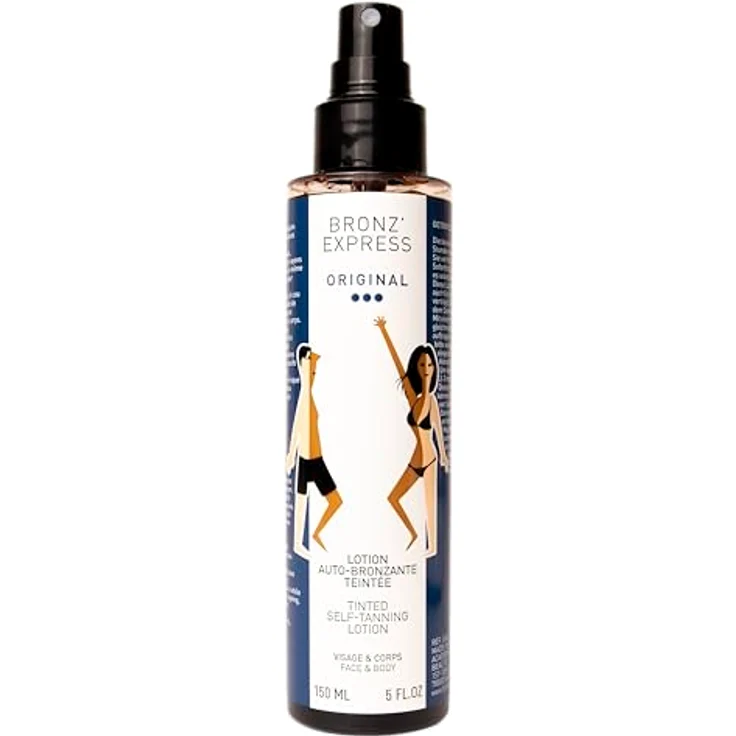 Académie Bronz'Express Lotion Teintée, Selbstbräuner für Gesicht und Körper, 150 ml, sofortige streifenfreie Bräune – Bild 3