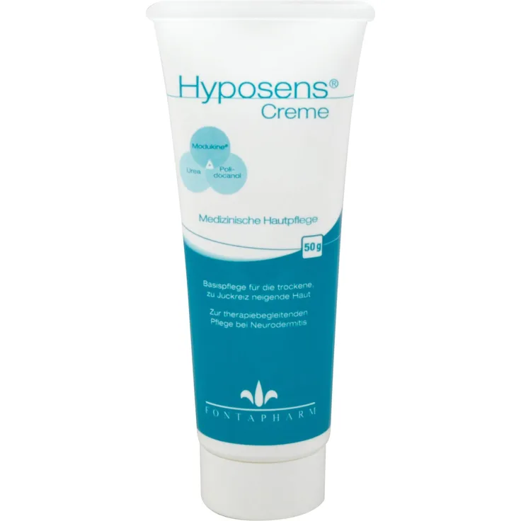 Fontapharm AG Hyposens Creme 50 g, für trockene und juckreizneigende Haut, beruhigende Gesichtscreme