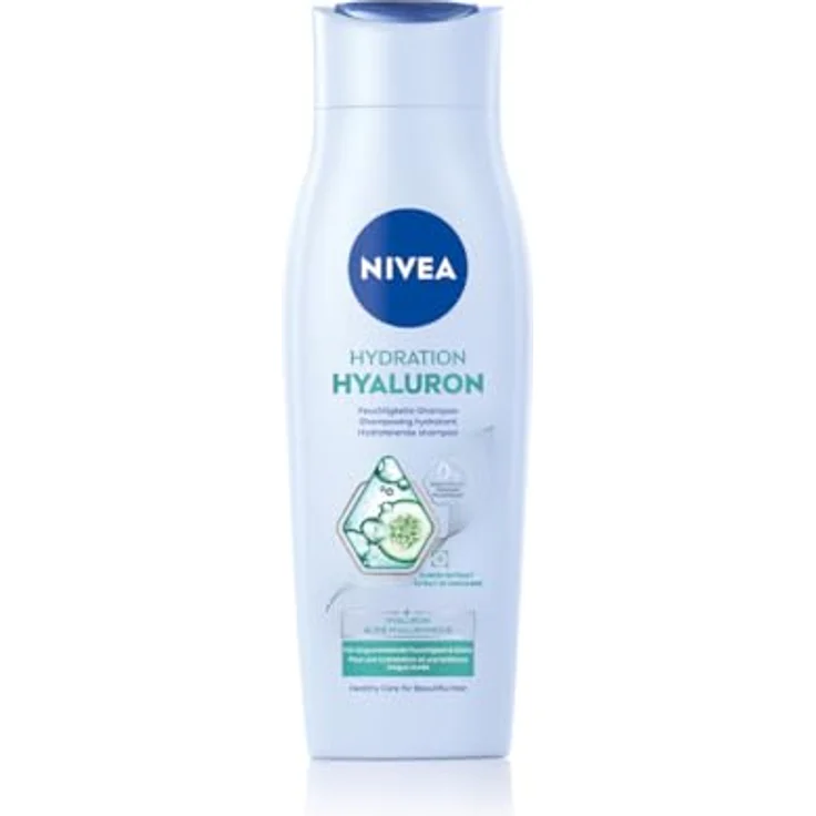 NIVEA Hydration Hyaluron Feuchtigkeits-Shampoo, Haarpflege für trockenes Haar mit Hyaluron, veganes Haarshampoo ohne Silikone für natürlichen Glanz (250 ml) – Bild 1