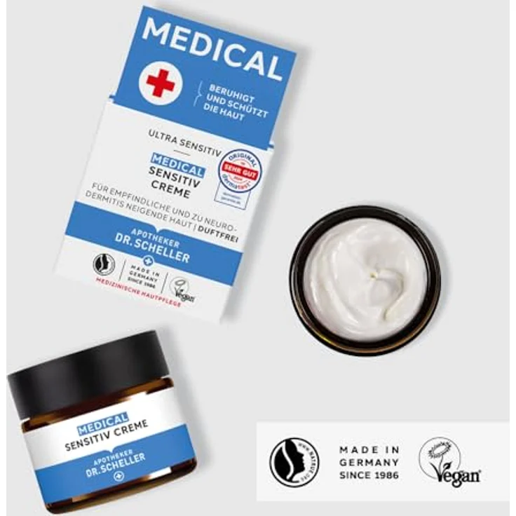 Dr. Scheller Medical Sensitiv Creme, 50 ml - beruhigende Gesichtscreme zur Stärkung der Hautbarriere, Minimierung von Trockenheit und Rötungen – Bild 4