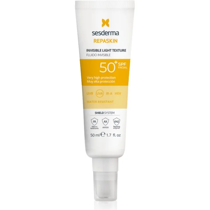 Sesderma Repaskin Invisible Fluid, schützendes Sonnenschutzfluid SPF 50+, 50 ml, für Gesicht, schnell einziehend, schützt vor UVA/UVB-Strahlen