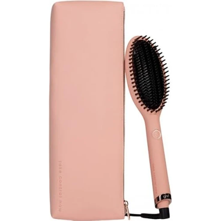 ghd glide take control now Thermo Haarbürste für ein müheloses natürliches glattes Finish, glättet und beseitigt Frizz optimale, Frizz Temperatur 185 °C, Limited Edition 2023, Rosa