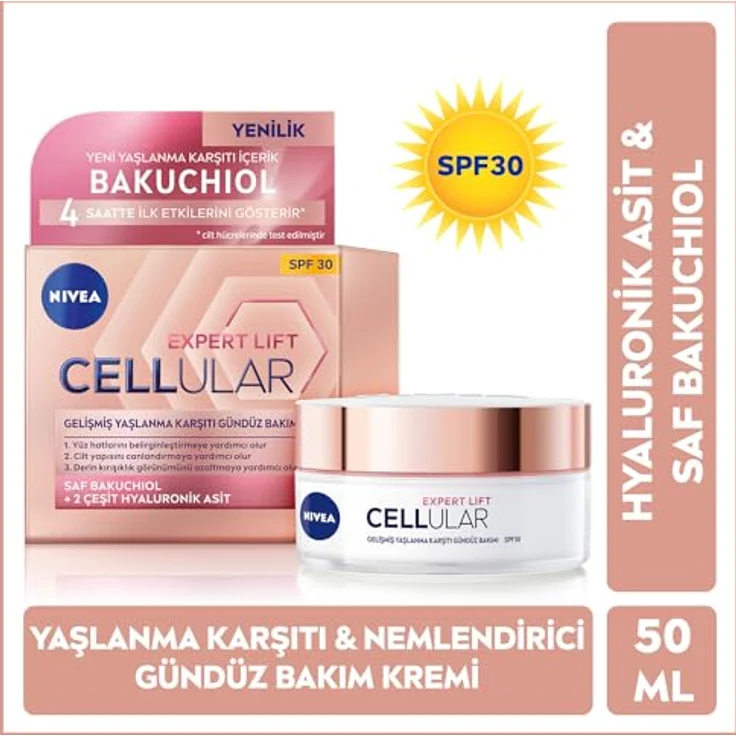 Nivea Gesichtspflege Tagespflege Hyaluron Cellular Filler Elastizität Und Kontur Festigende Tagespflege SPF 30 50 ml Tagespflege für Damen und Herren – Bild 2