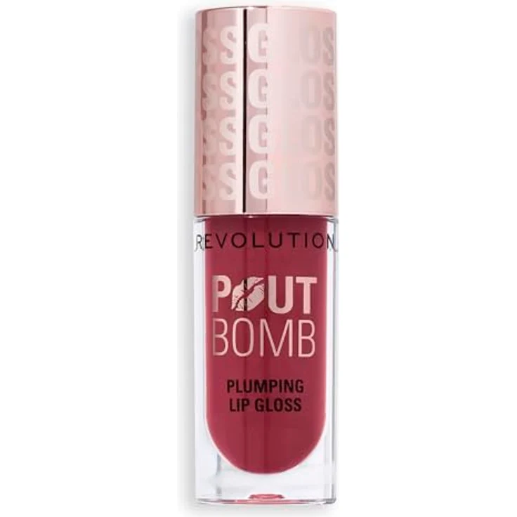 Makeup Revolution Pout Bomb Lipgloss, Lippenvergrößernde Behandlung in Rosewood Rose Pink, 4.6 ml – Bild 2