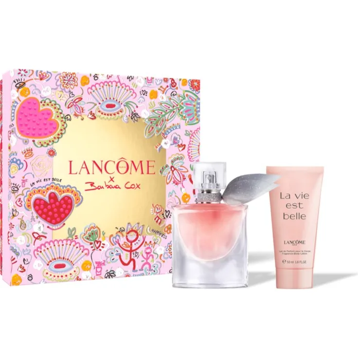 Lancôme La vie est belle Geschenkset, Damen-Duftset mit 30 ml Eau de Parfum und 50 ml Body Lotion, blumiger Duft