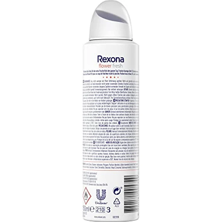 Rexona Deo Spray Flower Fresh Deo ohne Aluminium mit 48-Stunden-Schutz gegen Körpergeruch 150 ml 1 Stück – Bild 3