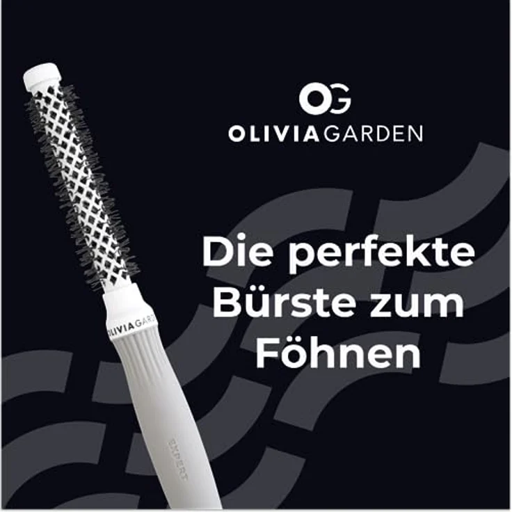 Olivia Garden - Expert Blowout Shine Haarbürste, Weiß und Grau, 20 – Bild 3