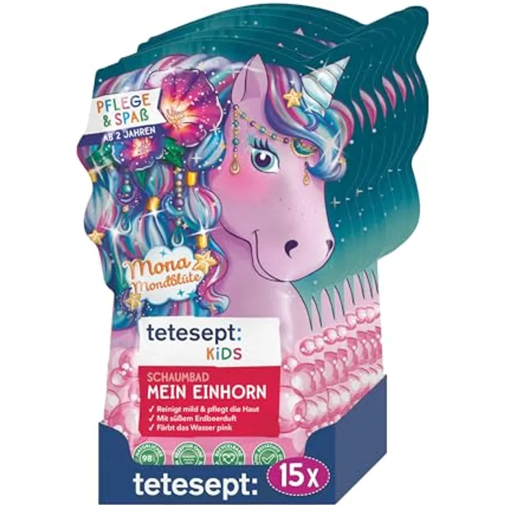 TETESEPT Kinder Badespaß Schaumb. Mein Einhorn, Badezusatz für Kinder, 40 ml