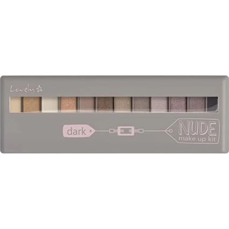 Lovely Nude Make Up Kit Dark, Lidschattenpalette mit 13 g in schimmernd-mattem Finish für vielseitige Tages- und Abend-Looks – Bild 2