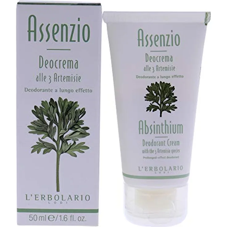 L'Erbolario Absinthe Cremiges Deodorant mit drei Artemisia-Extrakten, 50 ml Größe