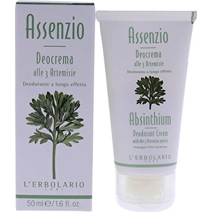 L'Erbolario Absinthe Cremiges Deodorant mit drei Artemisia-Extrakten, 50 ml Größe – Bild 1